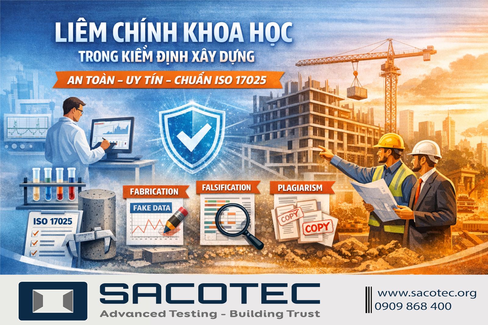 liêm chính trong thí nghiệm xây dựng, rủi ro thực tế - giải pháp