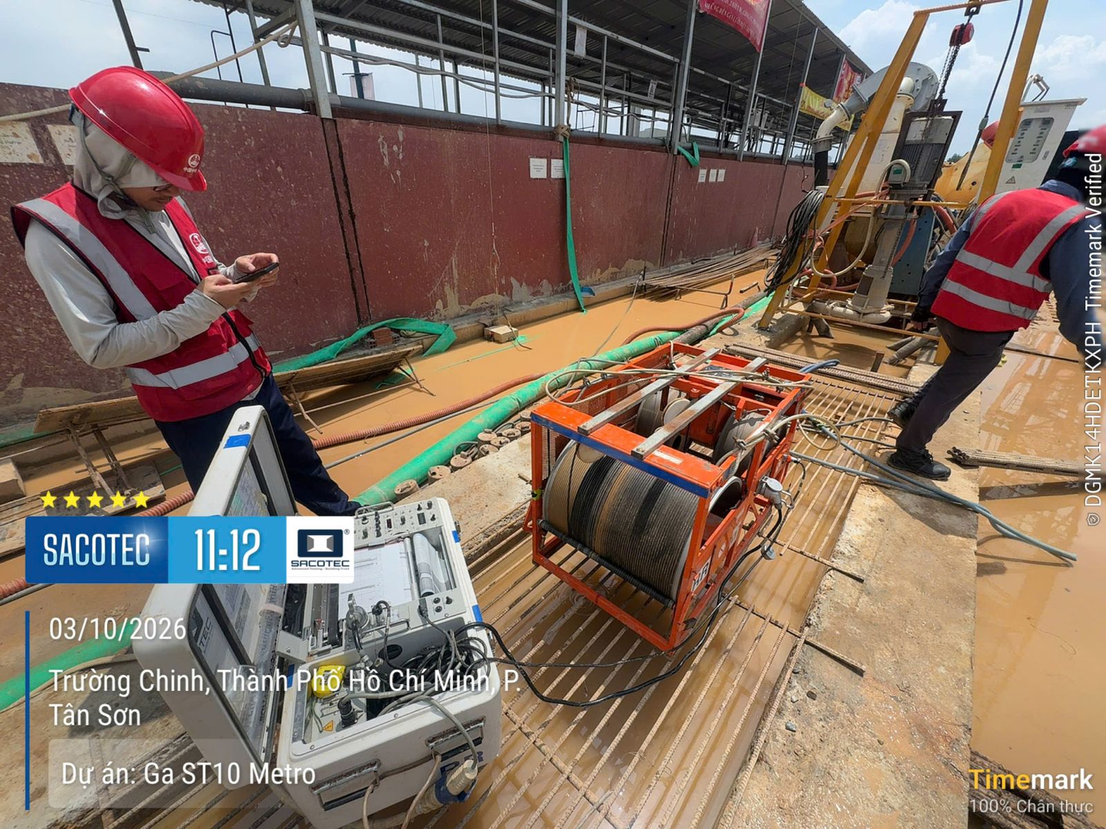 SACOTEC - NHÀ THẦU THÍ NGHIỆM CỌC VÀ TƯỜNG VÂY CHO 7 GA TUYẾN METRO SỐ 2