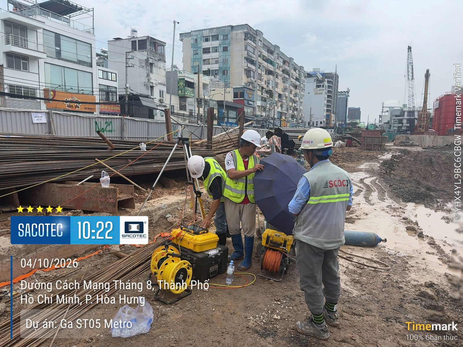 SACOTEC - NHÀ THẦU THÍ NGHIỆM CỌC VÀ TƯỜNG VÂY CHO 7 GA TUYẾN METRO SỐ 2